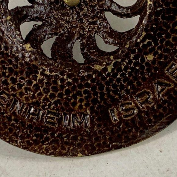 Vintage Oppenheim Gold Tone Enamel Brass Scorpio Print Saccharin Dispenser w/Lid - Picture 5 of 6